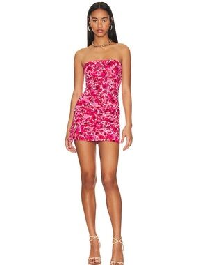 mini renaissance dress Tan Floral Print Satin Mini Dress